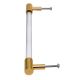 Clear Golden Large Cylinder Glass Door Handles